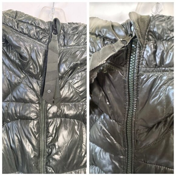 Lululemon FluffinAwesome Puffer Goose Down Hoodie Jacket Zip Hood Pocket Green 8 - Picture 7 of 16